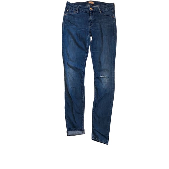 Mother The Looker Jeans Sea of Secrets Cut Dark Wash Women's 27 Mid Rise Skinny - Picture 3 of 13